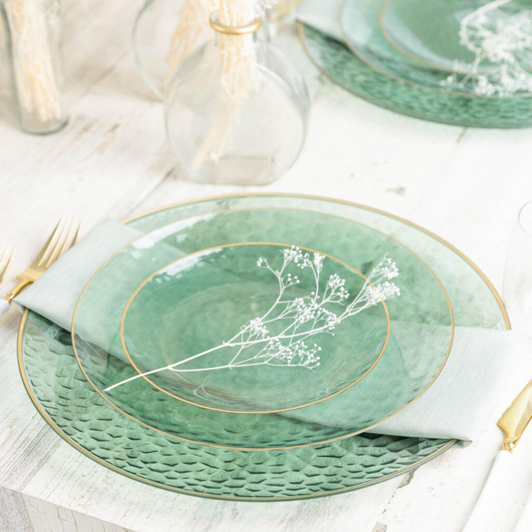 Gold rimmed plastic outlet dinner plates